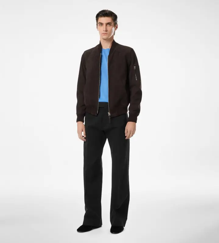 LIGHT SUEDE BOMBER CHOCOLATE TORTE online